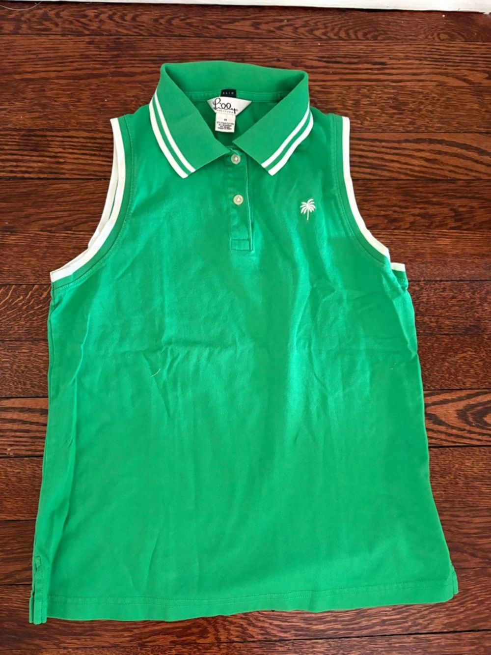Lilly Pulitzer green Sleeveless Polo with White Trim - sz M